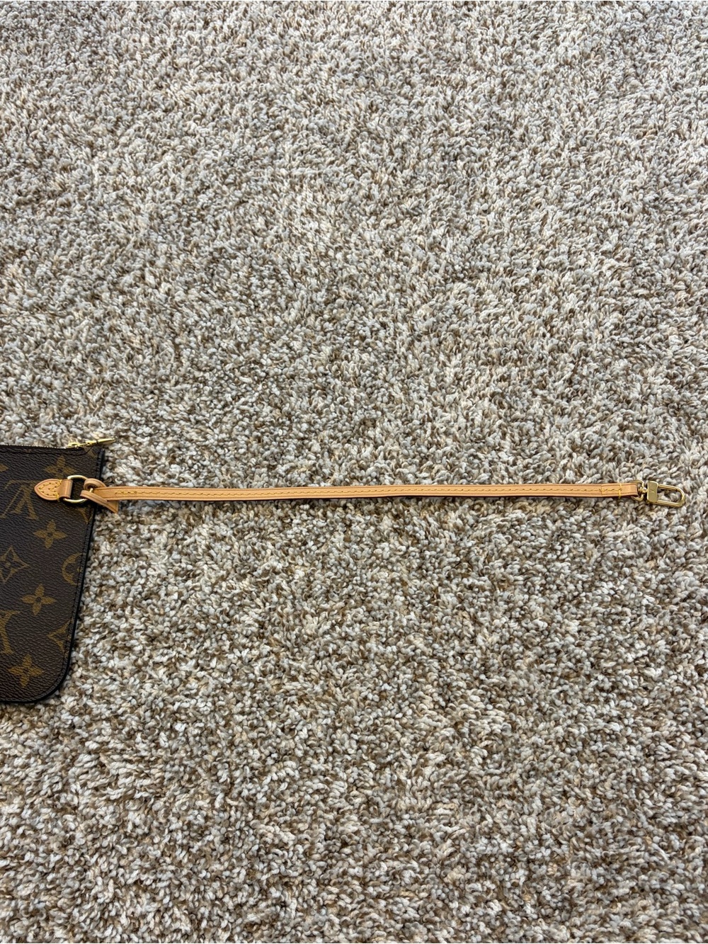 Like New 2024 Louis Vuitton Monogram Wristlet Pouch in Brown and Tan - Picture 8 of 16
